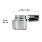 4 Piece Stainless Steel Measuring Cup Set