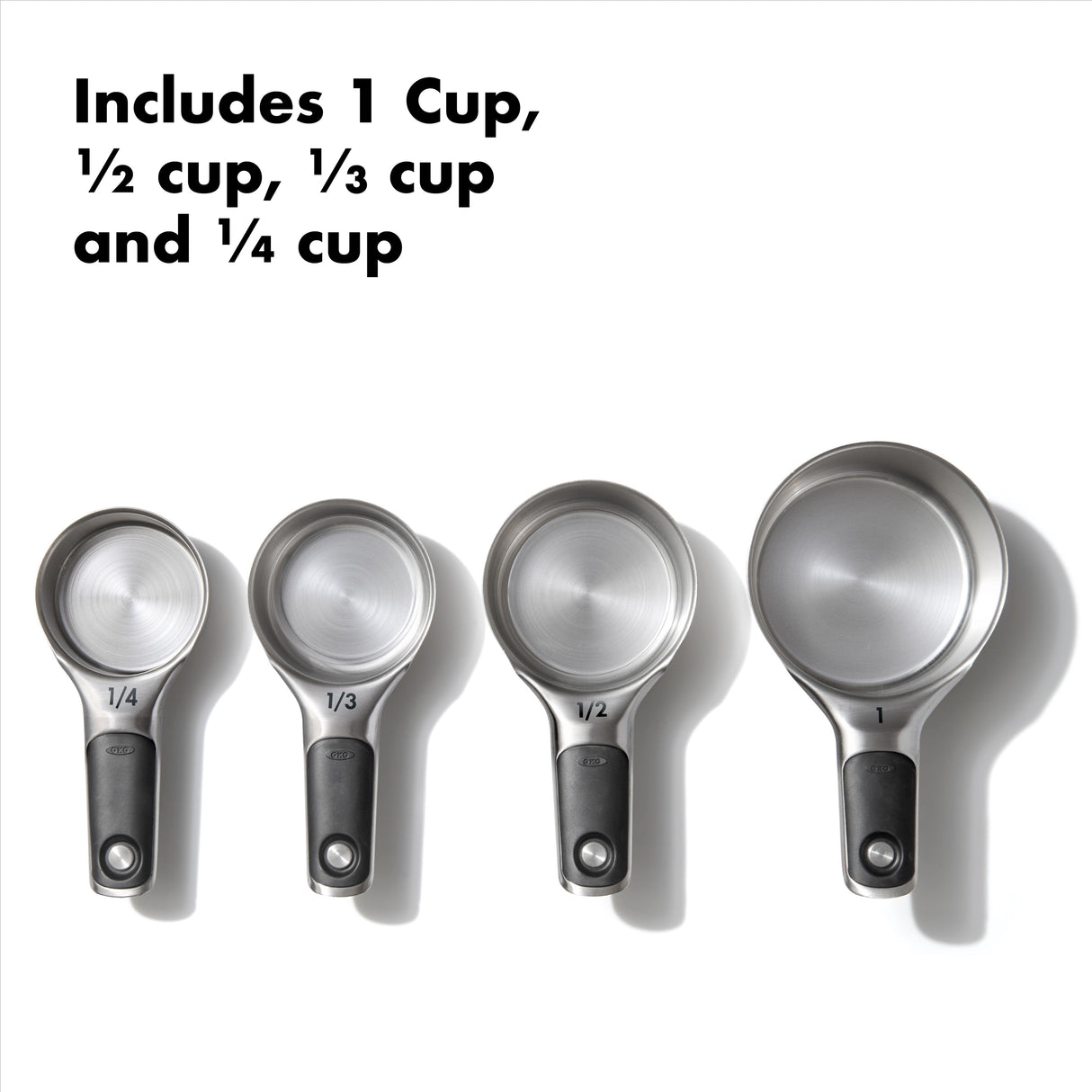 4 Piece Stainless Steel Measuring Cup Set