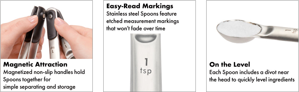 4-Piece Stainless Steel Measuring Spoon Set