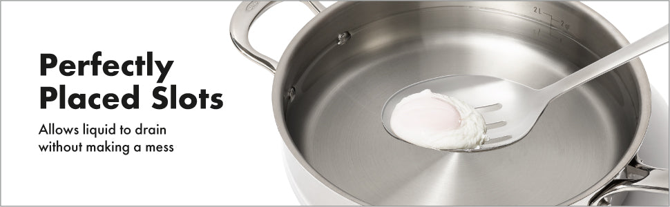 STEEL Slotted Cooking Spoon