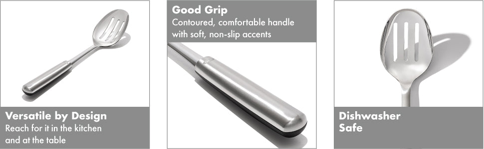 STEEL Slotted Cooking Spoon
