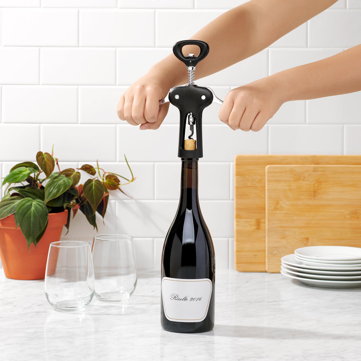 Winged Corkscrew with Bottle Opener