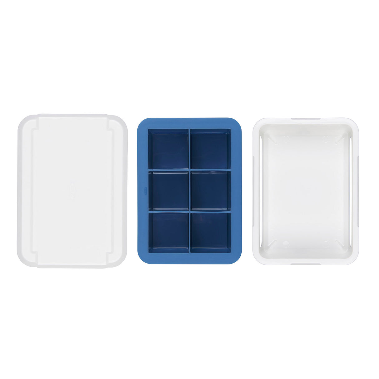 Covered Silicone Ice Cube Tray - Large Cubes