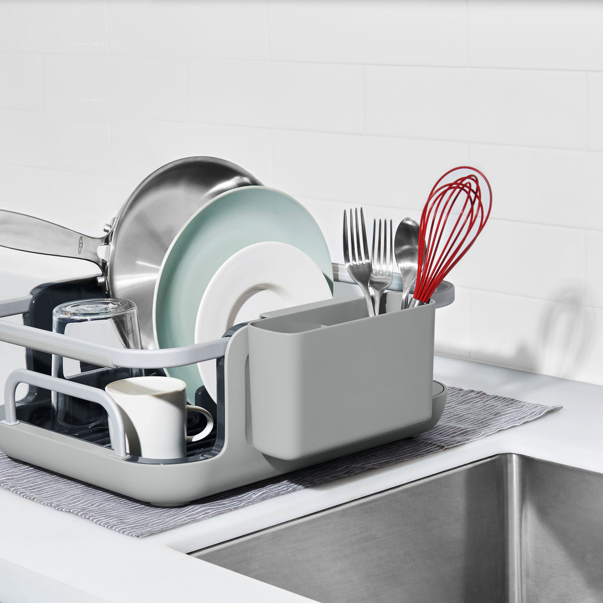 Over-the-Sink Aluminium Dish Rack