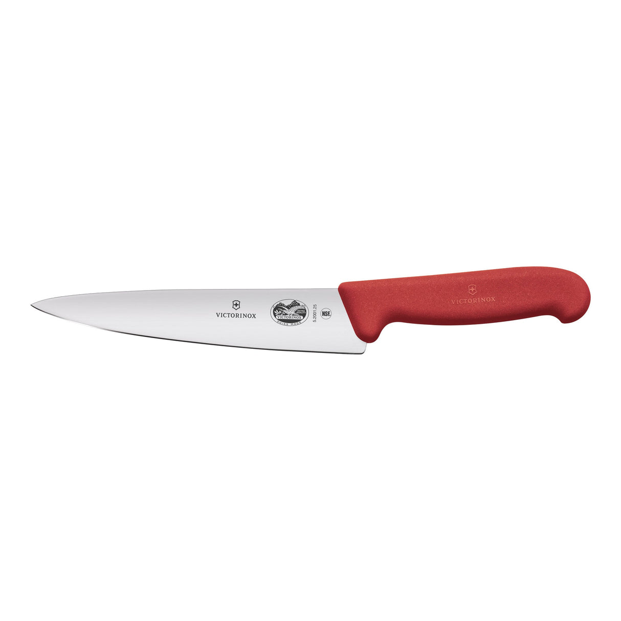 Victorinox Fibrox Cooks Carving Knife, Straight Edge 25cm - Red