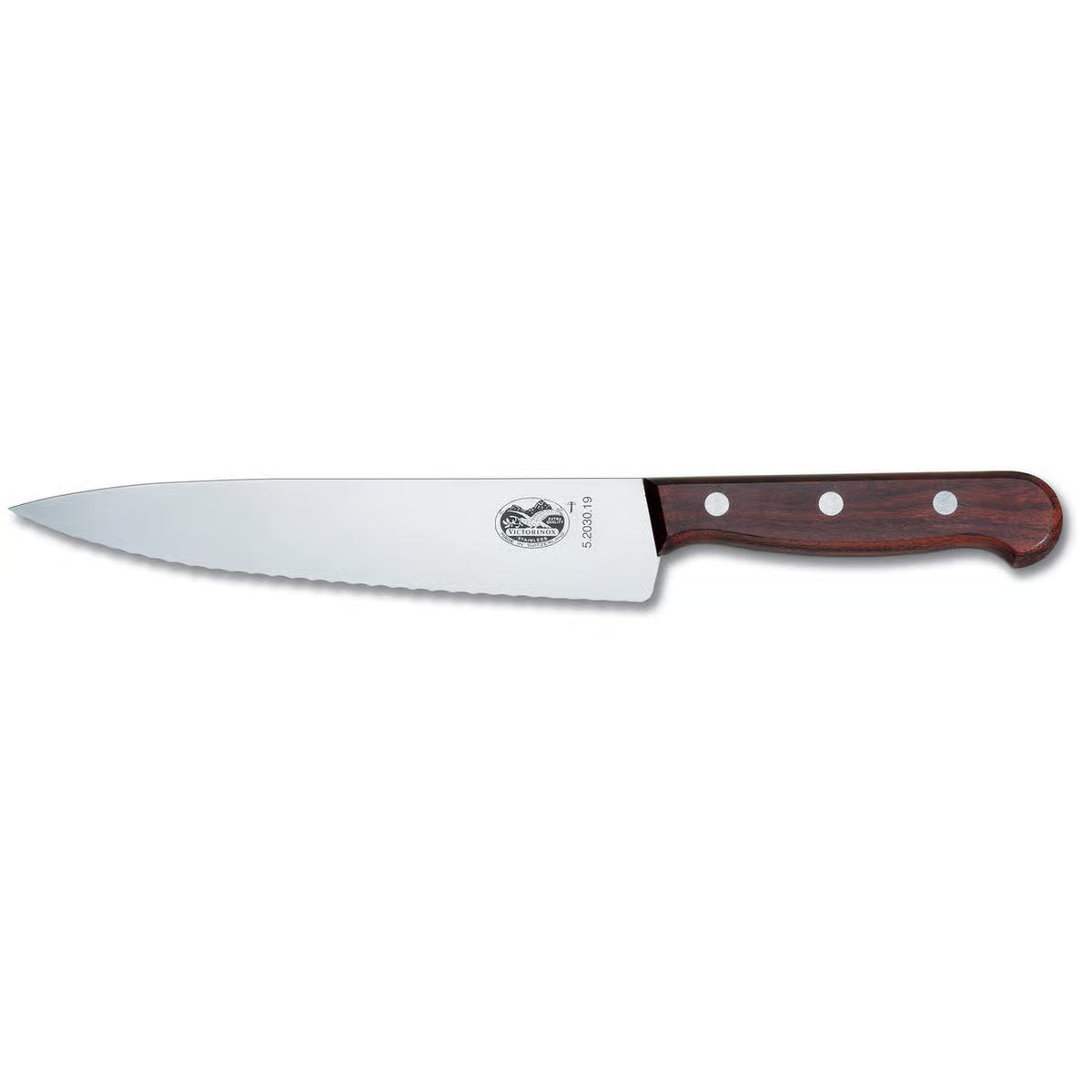 Cooks-Carving Knife, Wavy Edge 19cm - Wood