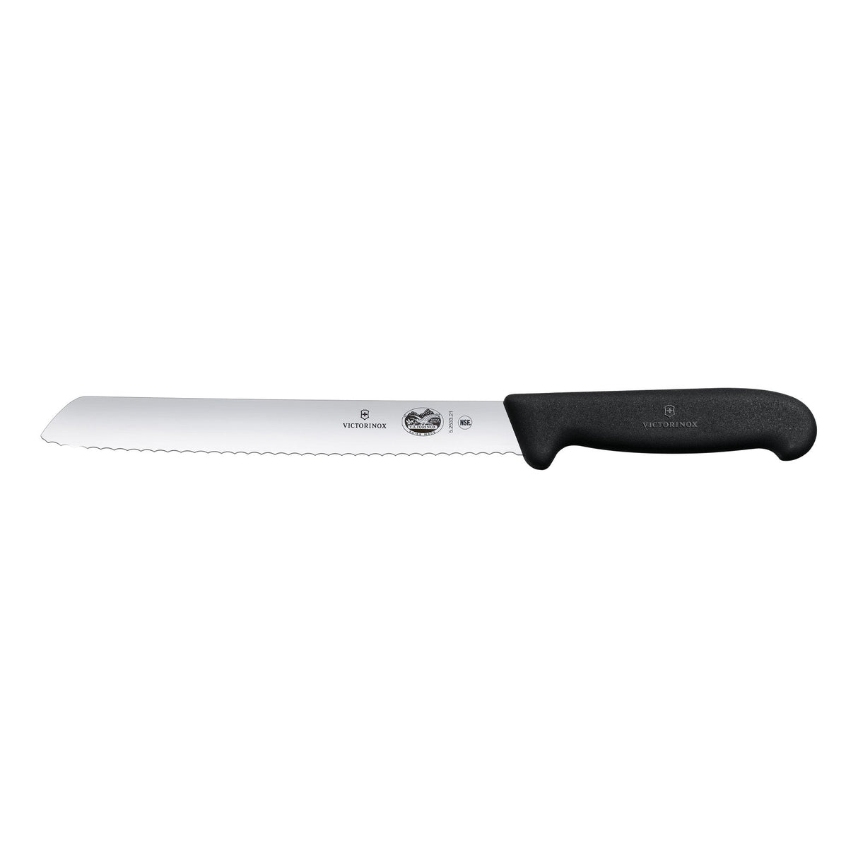 Victorinox Fibrox Bread Knife, Wavy Edge 21cm - Black