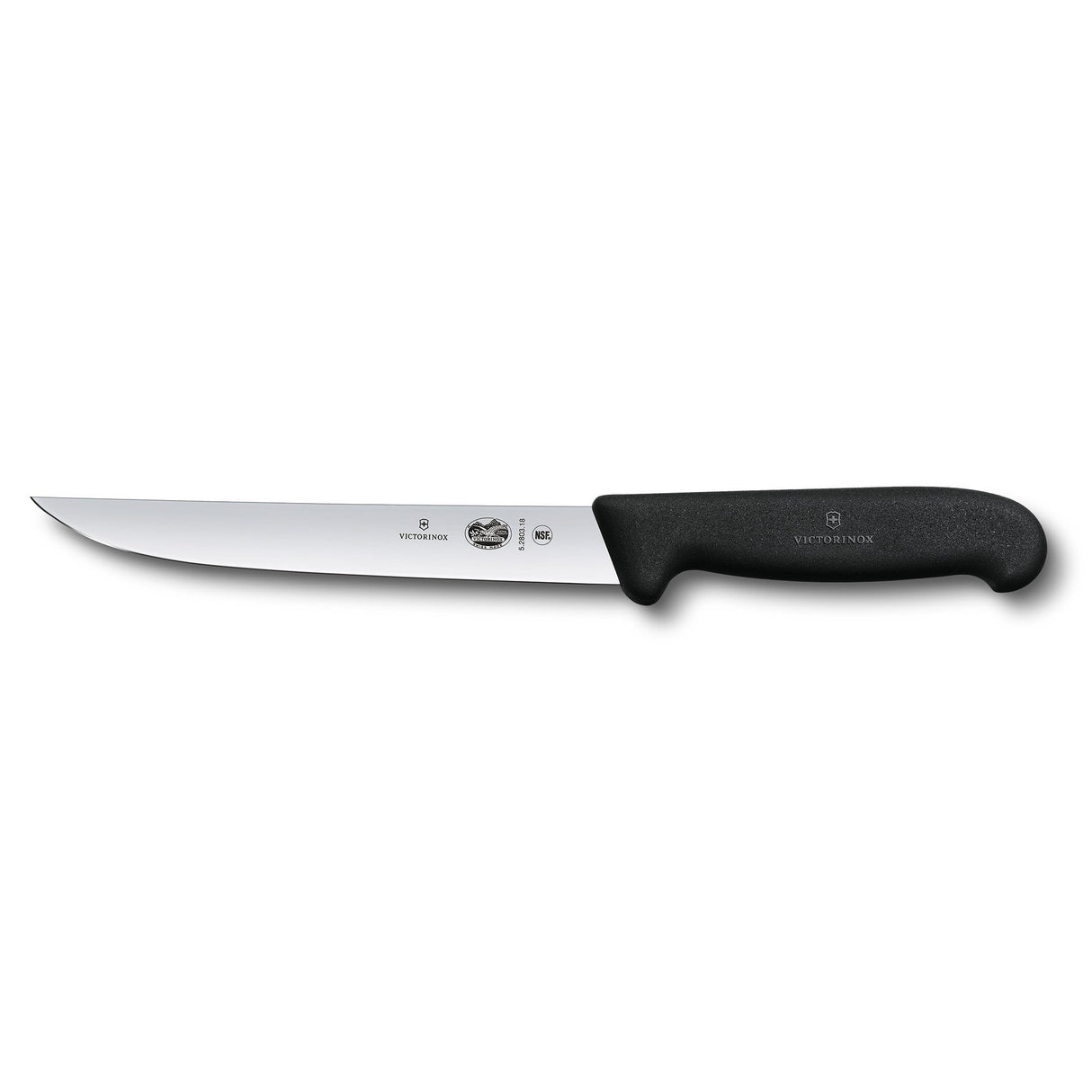 Victorinox Fibrox Carving Knife, Narrow 18cm - Black