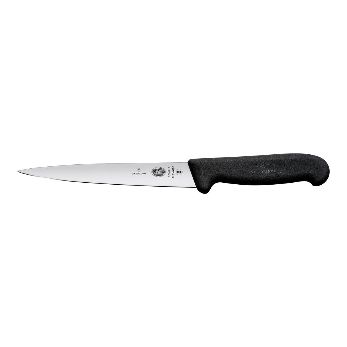 Victorinox Fibrox Filleting Knife, Flexible 16cm - Black