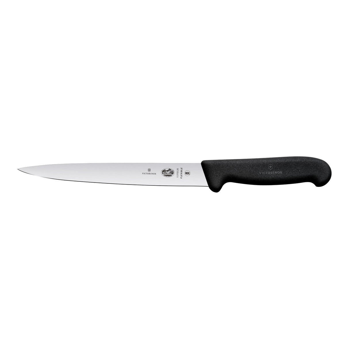 Victorinox Fibrox Filleting Knife, Flexible 20cm - Black