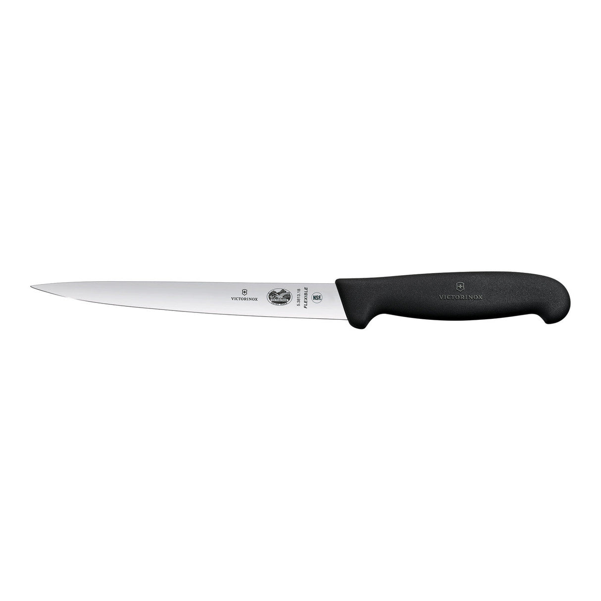 Victorinox Fibrox Filleting Knife, Extra Flexible 18cm - Black