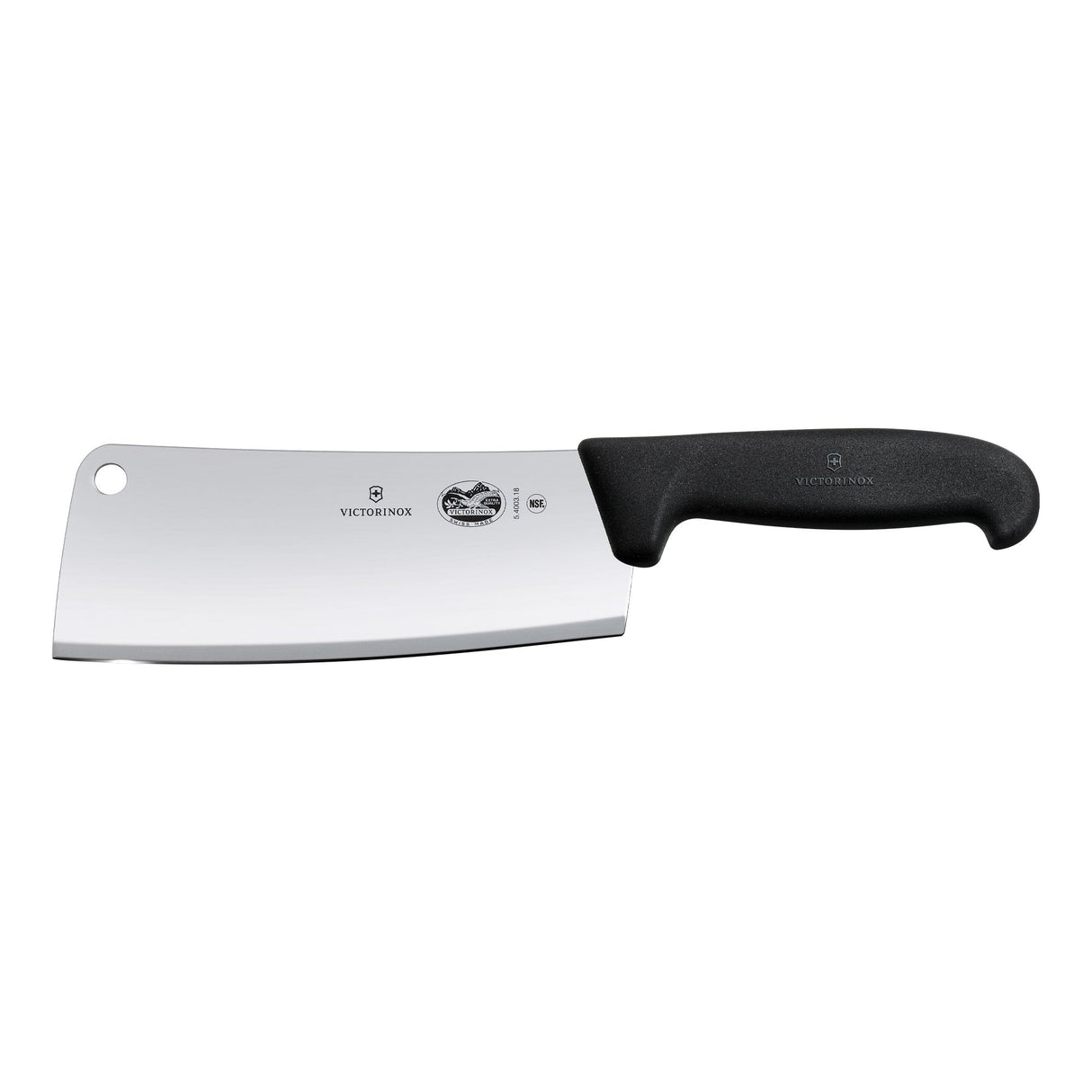 Victorinox Fibrox Kitchen Cleaver, Straight Edge 18cm - Black