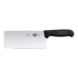 Victorinox Fibrox Chinese Chefs Knife, Straight Edge 18cm - Black