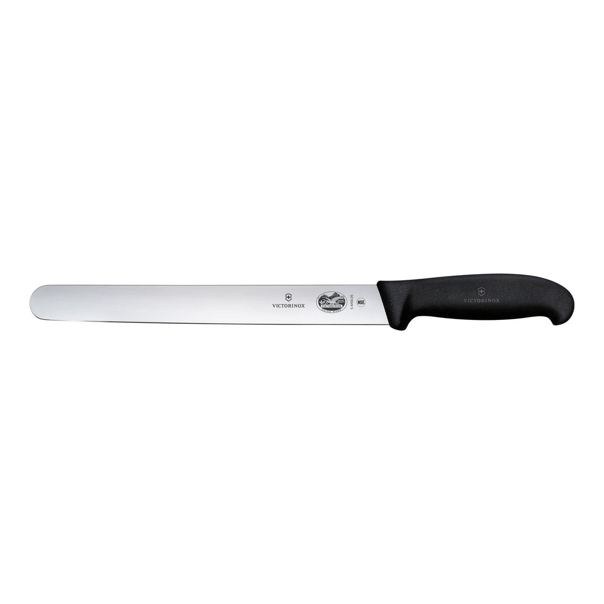 Victorinox Fibrox Slicing Knife, Round Plain 36cm - Black