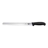 Victorinox Fibrox Slicing Knife, Round Wavy Edge 36cm - Black