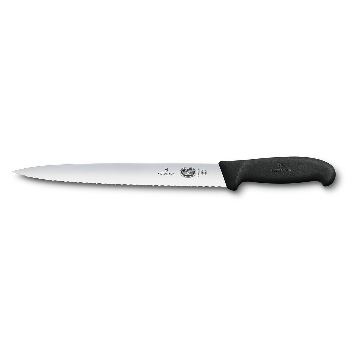 Victorinox Slicing Knife, Pointed Tip Plain 25cm - Black