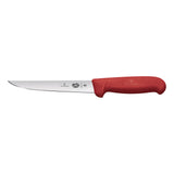 Victorinox Fibrox Boning Knife, Straight Wide 15cm - Red
