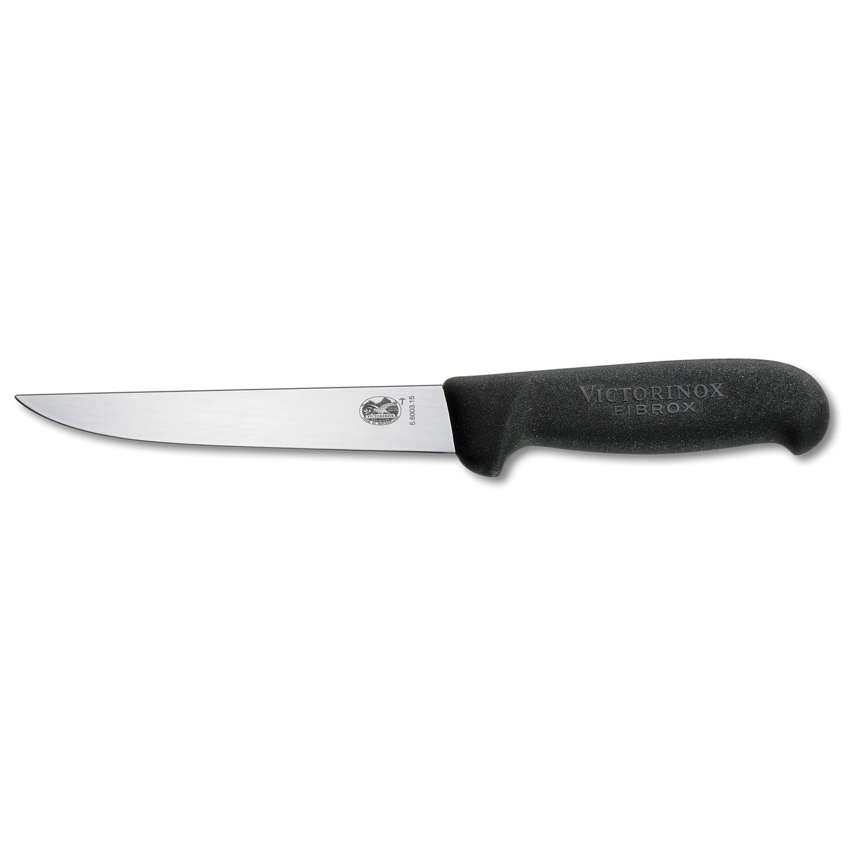 Victorinox Fibrox Boning Knife, Straight Wide 12cm - Black