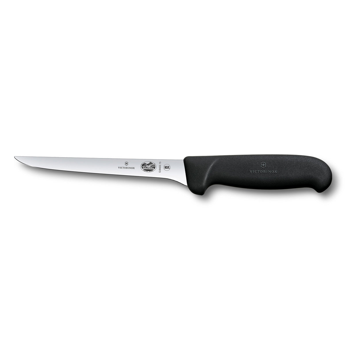 Victorinox Fibrox Boning Knife, Extra Narrow Flexible 15cm - Black