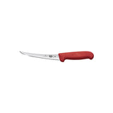 Victorinox Fibrox Boning Knife, Curved Narrow 12cm - Red