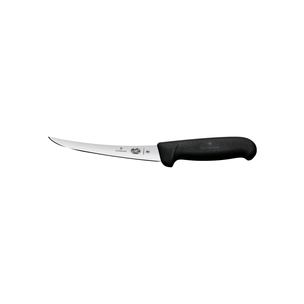 Victorinox Fibrox Boning Knife, Curved Narrow 15cm - Black