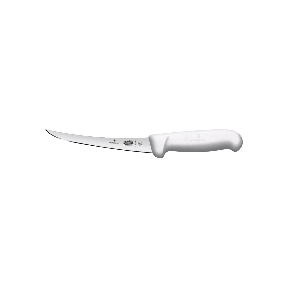 Victorinox Fibrox Boning Knife, Curved Narrow 15cm - White