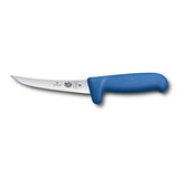 Victorinox Fibrox Boning Knife, Curved Safety Flexible Narrow 12cm - Blue
