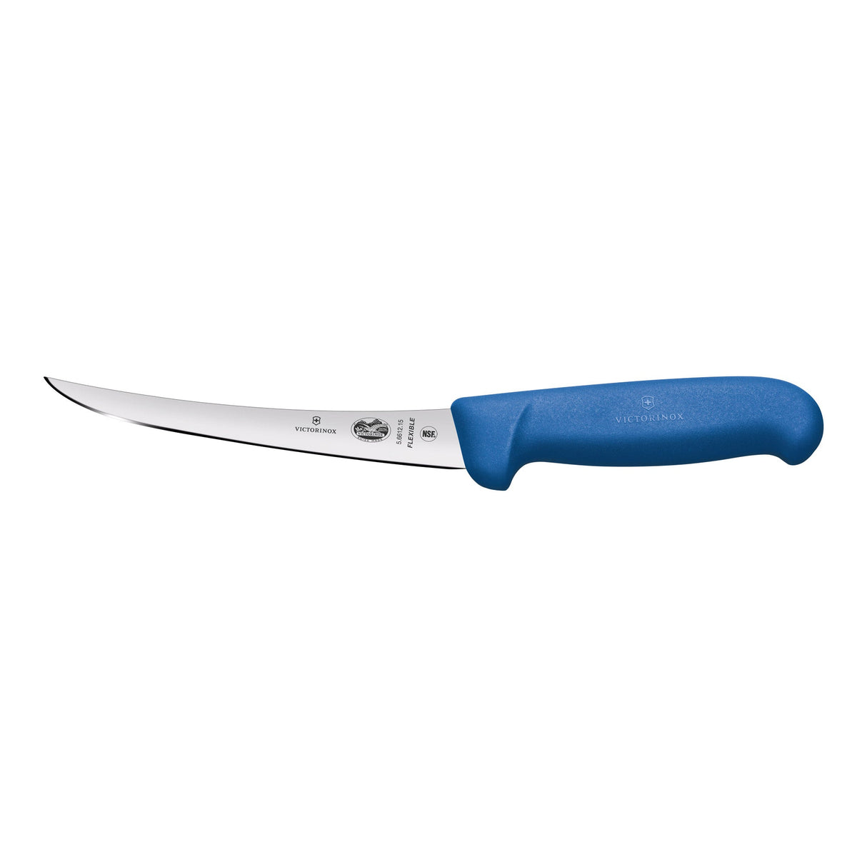 Victorinox Fibrox Boning Knife, Curved Flexible Narrow 15cm - Blue