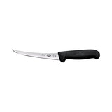 Victorinox Fibrox Boning Knife, Curved Flexible Narrow 12cm - Black