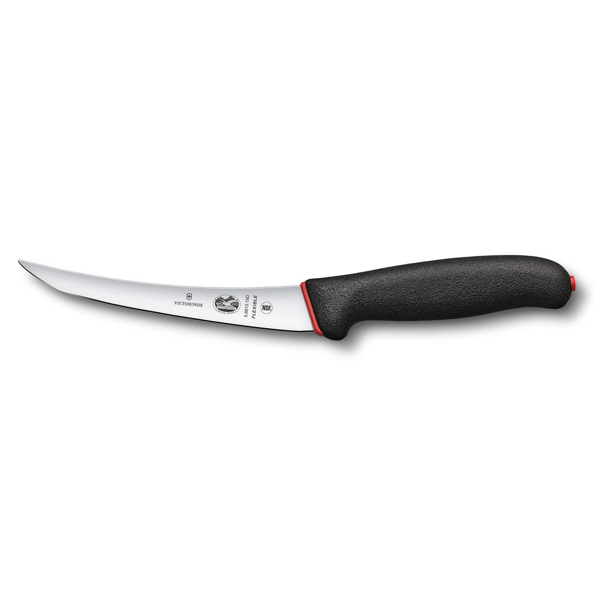 Victorinox Fibrox Boning Knife, Curved Flexible Narrow Blade 15cm - Dual Grip