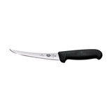 Victorinox Fibrox Boning Knife, Curved Flexible Narrow 15cm - Black