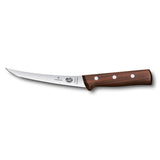 Victorinox Boning Knife American Handle, Narrow Curved Flexible 15cm - Wood