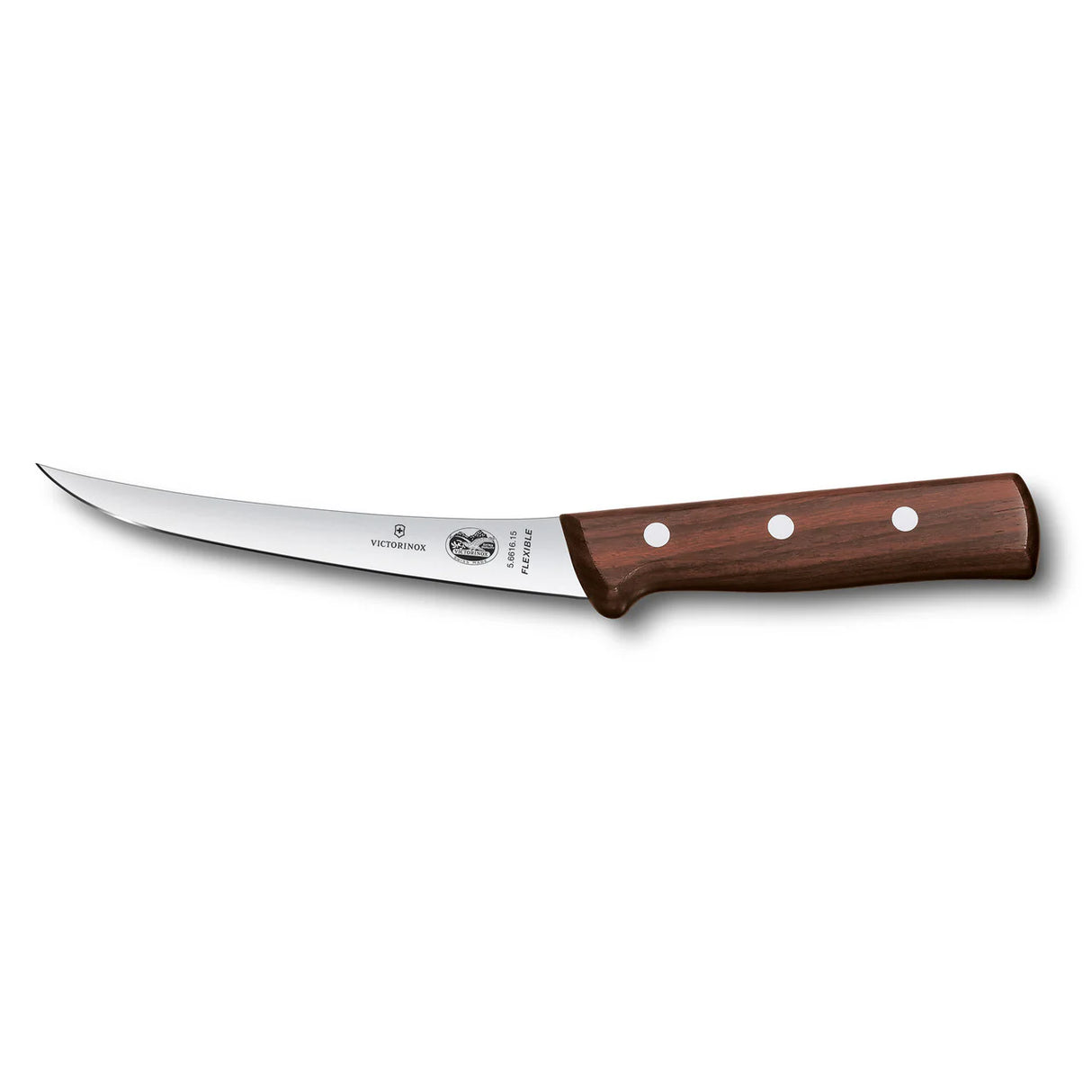 Boning Knife American Handle, Narrow Curved Flexible 15cm - Wood