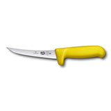 Victorinox Fibrox Boning Knife, Curved Safety Flexible Narrow 12cm - Yellow