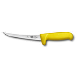 Victorinox Fibrox Boning Knife, Curved Safety Flexible Narrow 15cm - Yellow