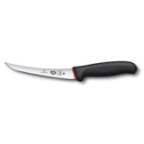 Victorinox Fibrox Boning Knife, Curved Super Flexible Narrow Blade 15cm - Dual Grip