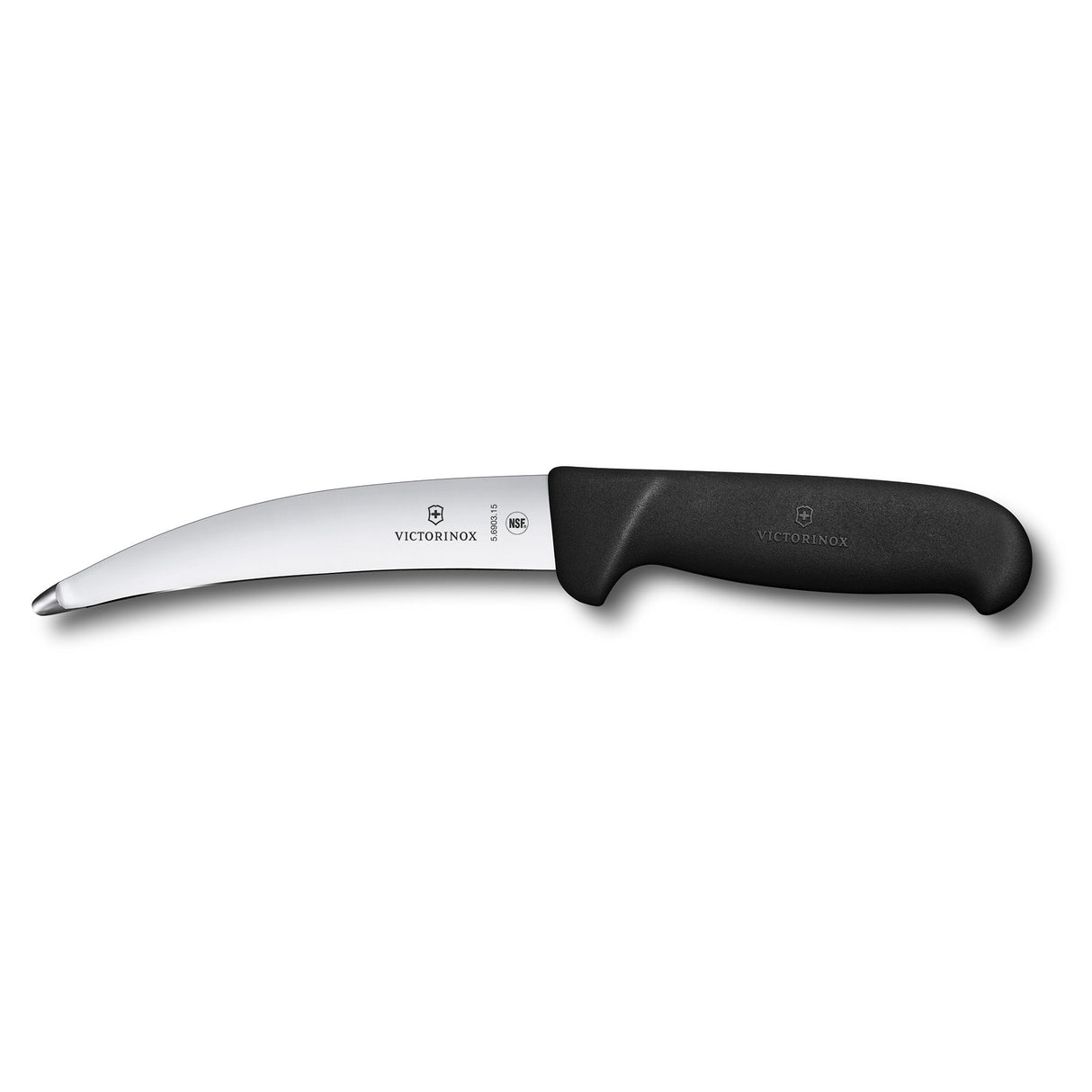 Victorinox Fibrox Gut and Tripe Knife, Thickened Bulb Tip 15cm - Black