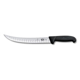 Victorinox Fibrox Slaughter Knife, Curved Fluted 25cm - Black