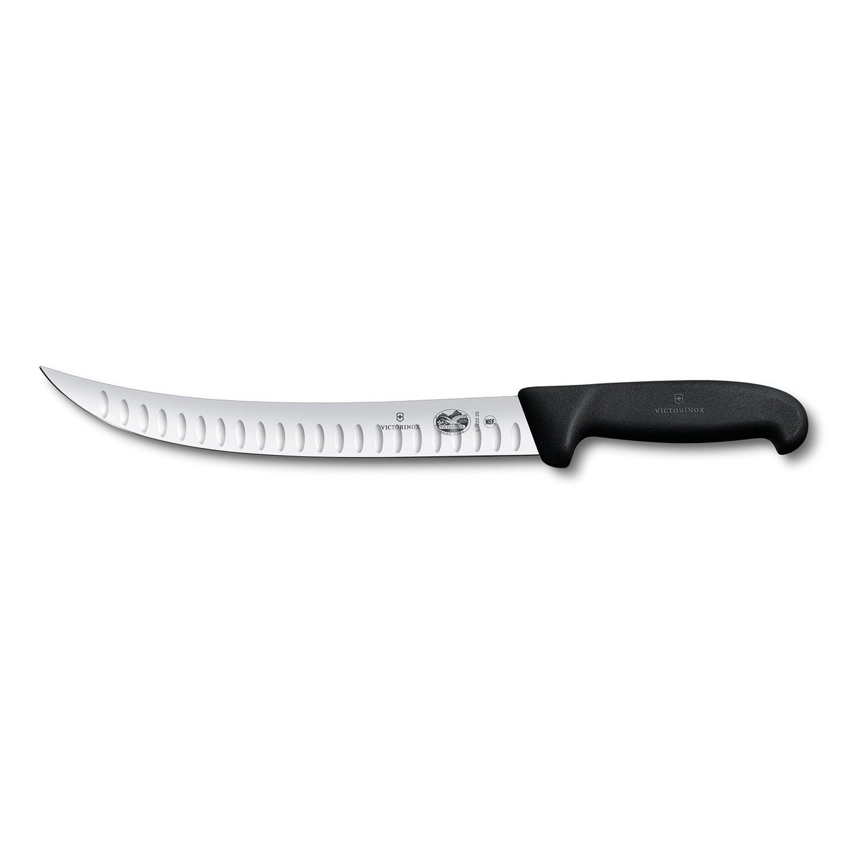 Victorinox Fibrox Slaughter Knife, Curved Fluted 25cm - Black