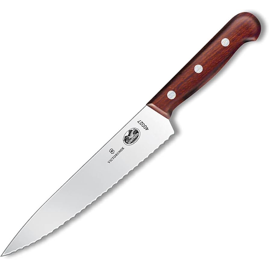 Cooks-Carving Knife , Straight Edge 19cm - Wood