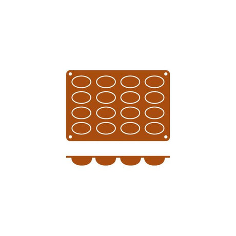 Silicon Mould-Oval | 16-Cup
