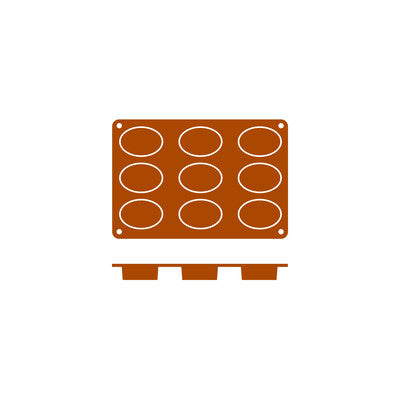 Frenti Oval Silicone Baking & Dessert Mould (9-Cup / 16-Cup Sizes)