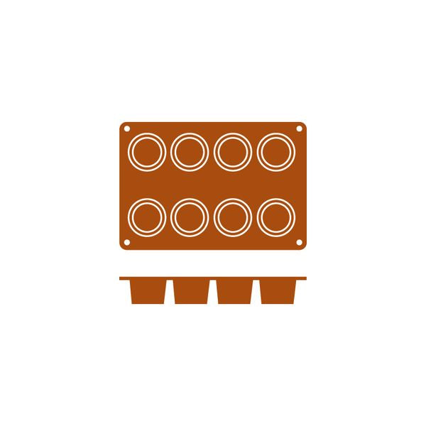 Silicon Mould-Cilindro | 8-Cup