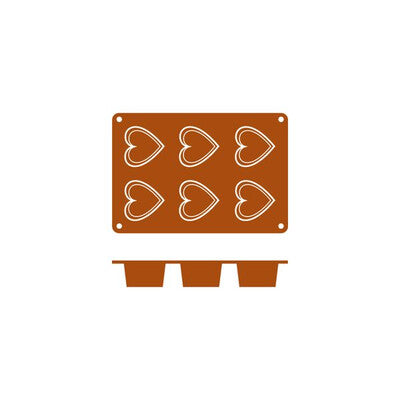 Frenti Silicone Specialty Baking & Dessert Mould (Brioche Fluted / Corazon Heart Styles)