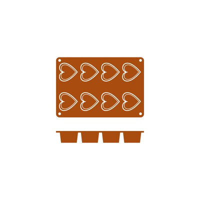 Frenti Silicone Specialty Baking & Dessert Mould (Brioche Fluted / Corazon Heart Styles)
