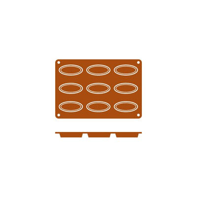 Frenti Barqueta Boat Shaped Silicone Baking & Dessert Mould (9-Cup / 12-Cup Sizes)