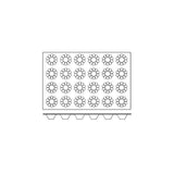 Silicon Mould-Brioche, 24-Cup, Cup Size: 79X35Mm/84Ml