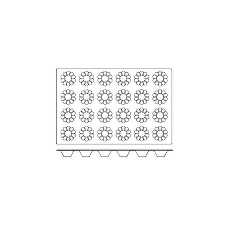 Silicon Mould-Brioche, 24-Cup, Cup Size: 79X35Mm/84Ml