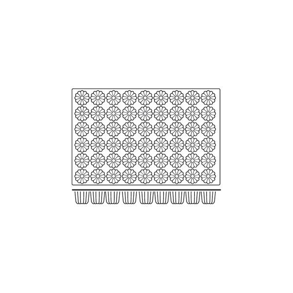Silicon Mould-Canneles, 54-Cup, Cup Size: 56X50Mm/80Ml