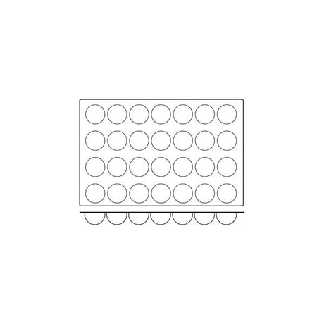 Silicon Mould-Half Sphere, 28-Cup, Cup Size: 70X35Mm/90Ml